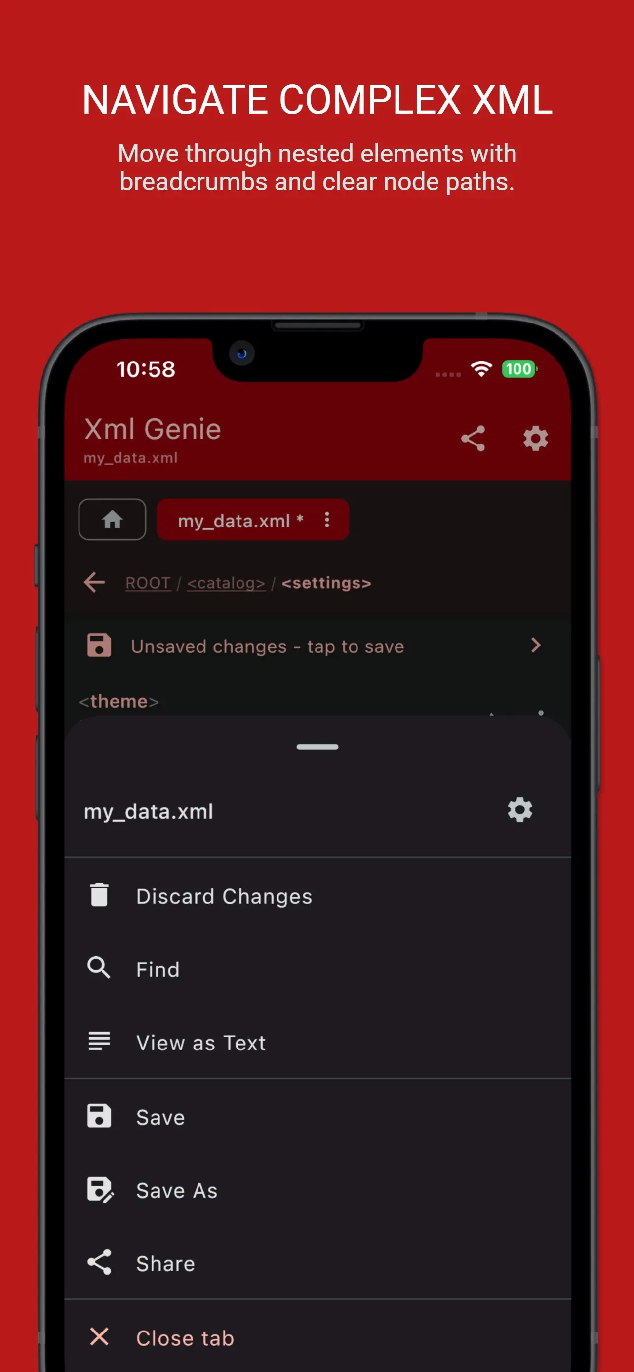 #8. Xml Genie: XML Viewer & Editor (iOS) Bởi: Tommy Uytterhaegen