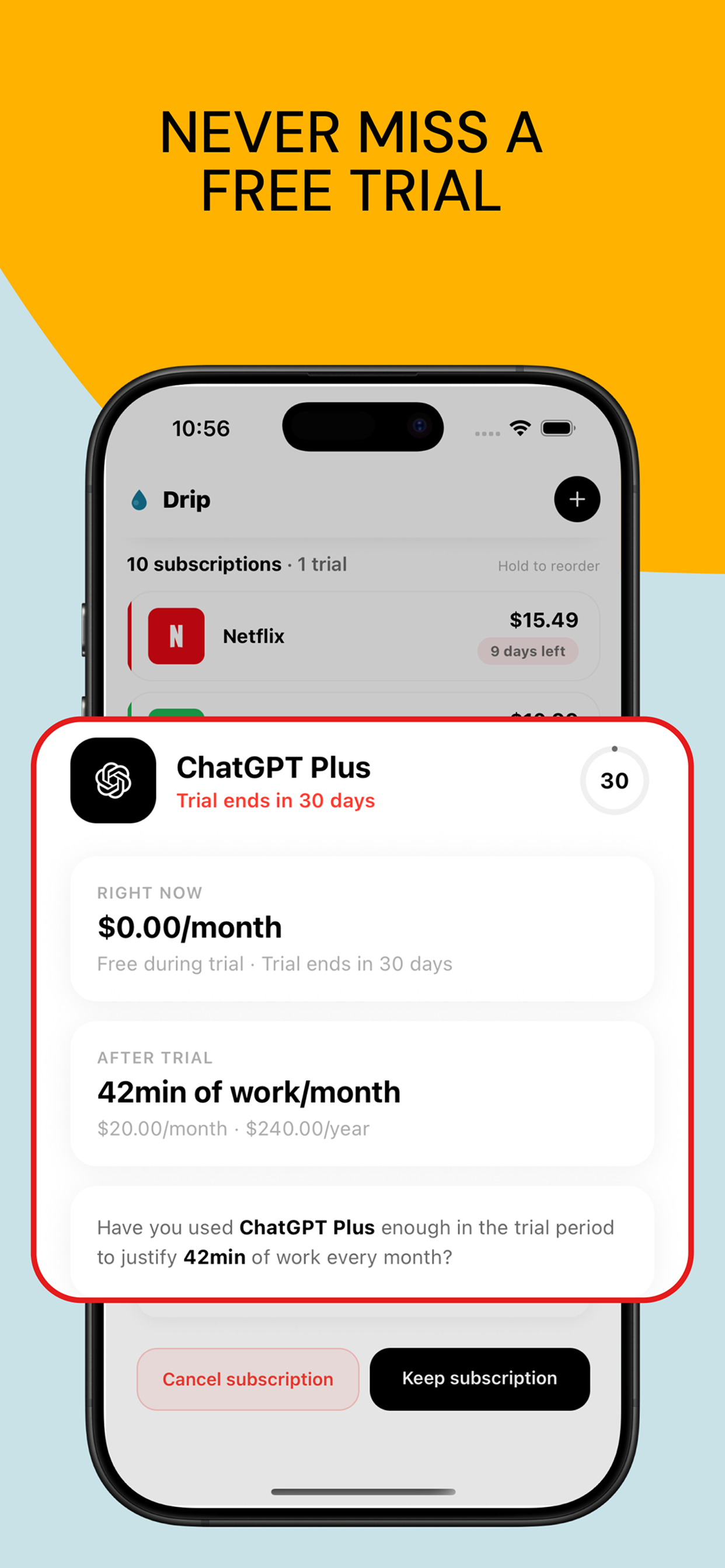Drip: Subscription Manager screenshot 2