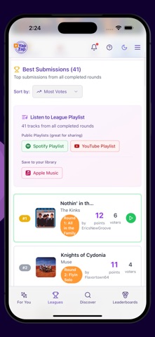 YapZap: Music & Video Leagues screenshot