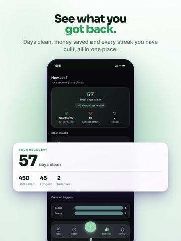 New Leaf: Quit Drinking Coach iPad screenshot