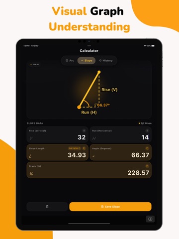 Slope Calculator & Arc Finder iPad screenshot