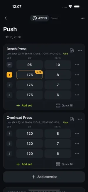 SplitLog: Workout Tracker screenshot 2