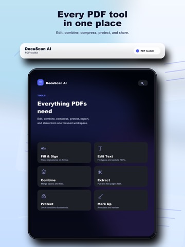 DocuScan: PDF & OCR Scanner iPad screenshot