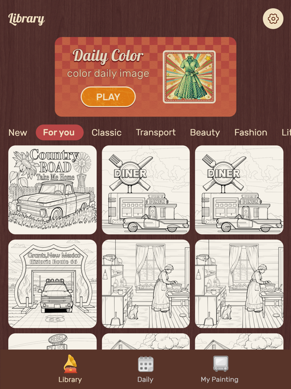 Nostalgia Color by number game iPad screenshot 8 - Games app