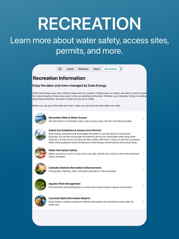 Duke Energy Lake View iPad screenshot