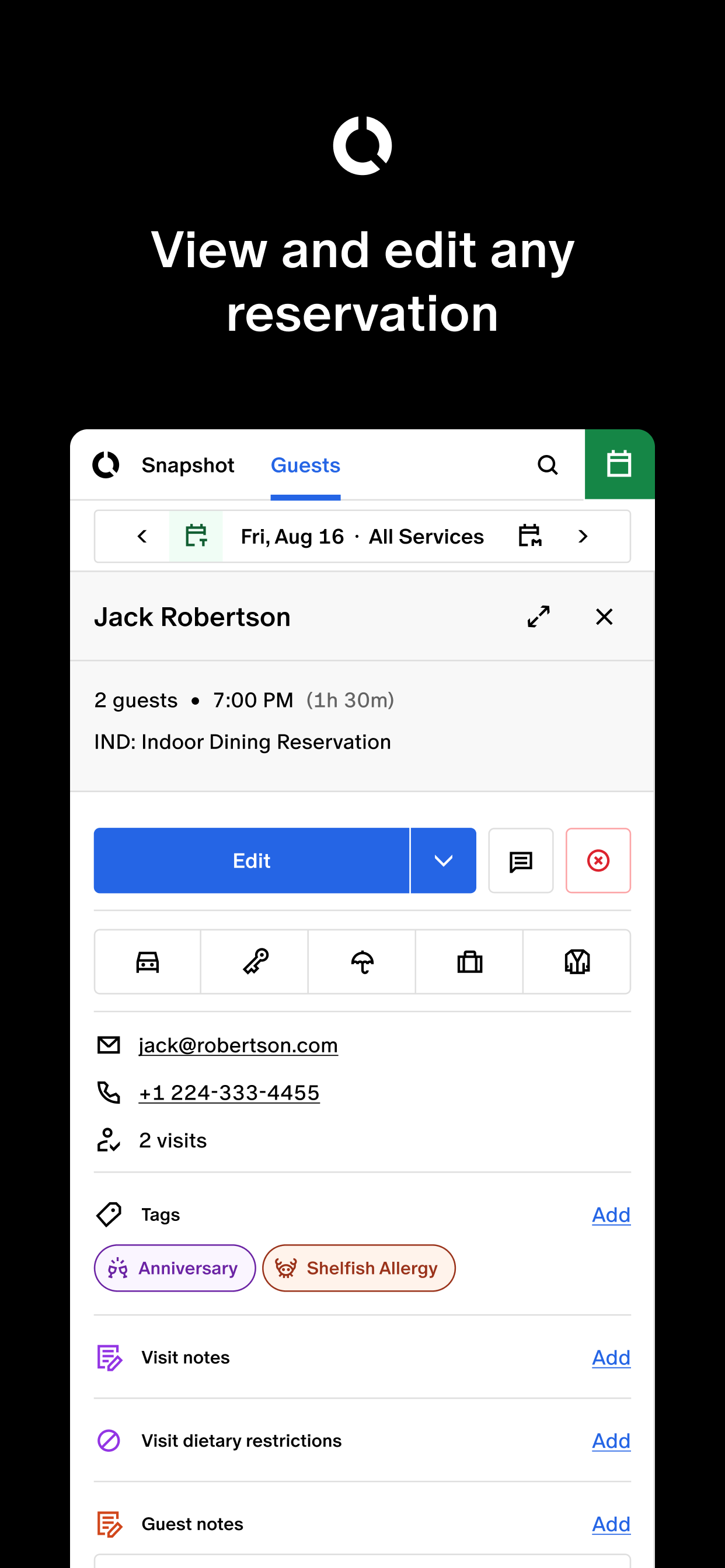 Tock Dashboard