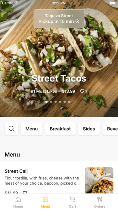 Taquiza Street iPhone screenshot 2 - Food & Drink app