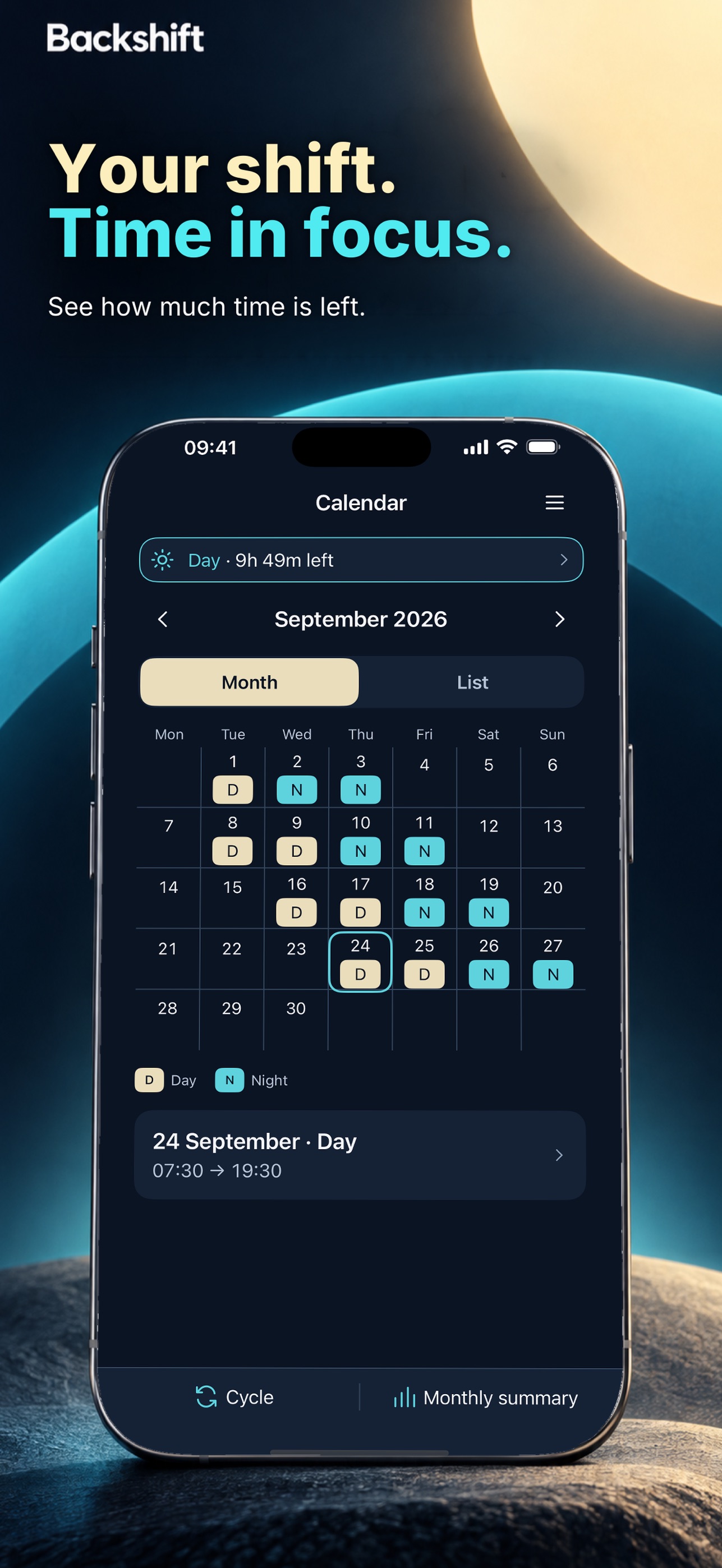 Screenshot 1 of Shift Calendar – Backshift