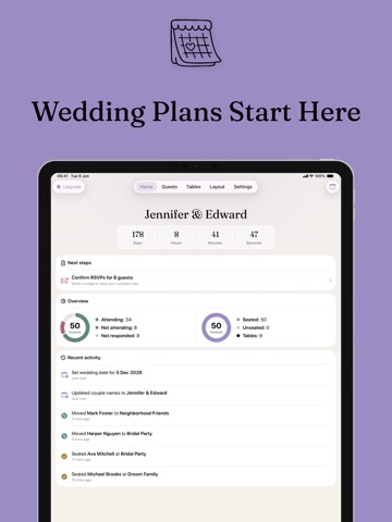 Wedding Seating Planner: Lily iPad screenshot
