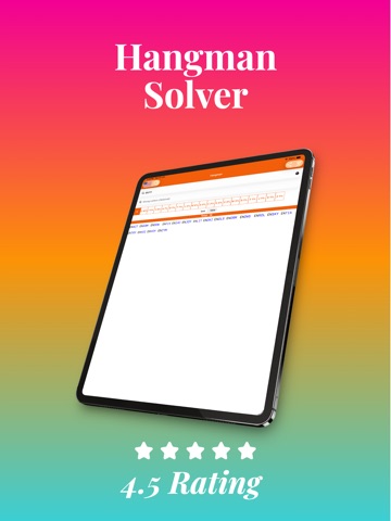 Hangman Solver: Hint, Cheat iPad screenshot