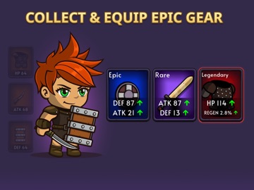 Knight Hero Adventure idle RPG iPad screenshot