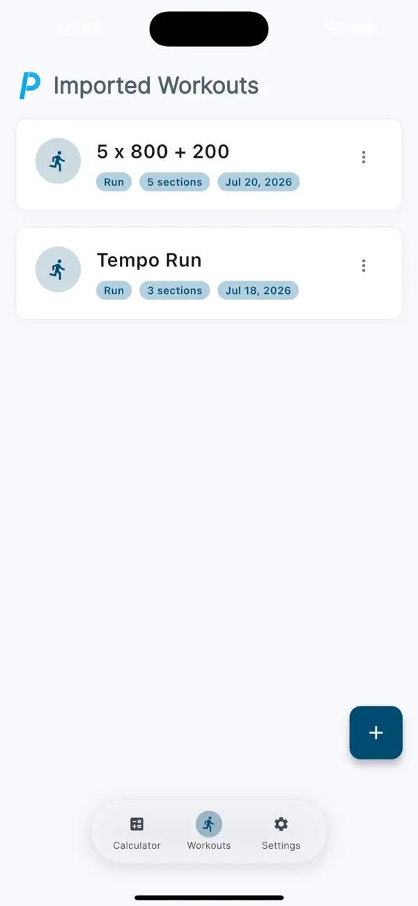 Screenshot #2 pour Pacr - Running pace calculator