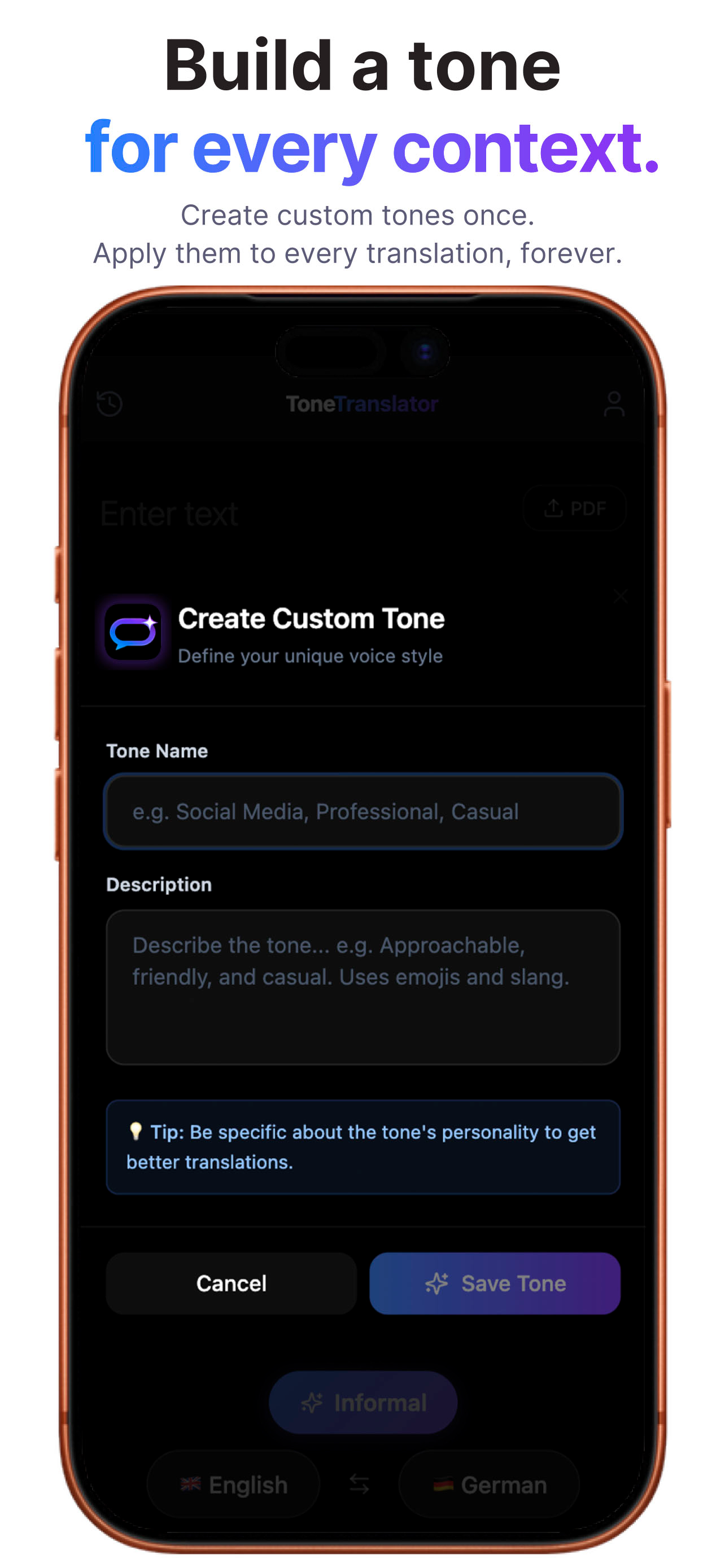 Tone Translator: AI Translate screenshot 2