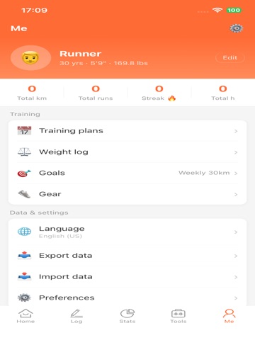 RunLog - Running Jog Tracker iPad screenshot