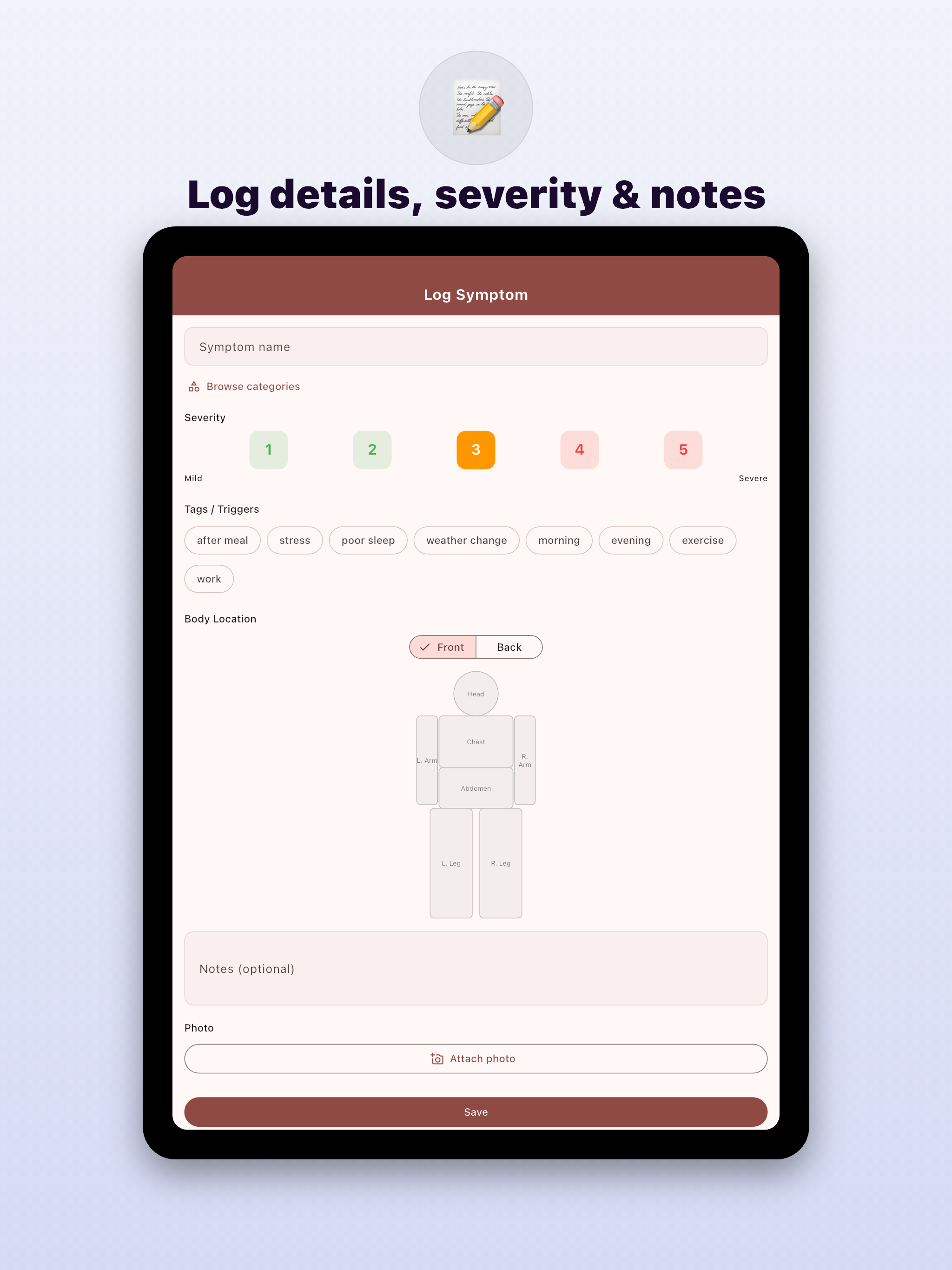 Symtom Log