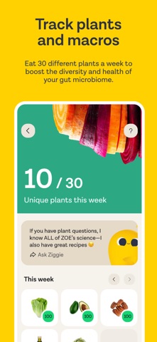 ZOE Health: AI Meal Tracker iPhone screenshot