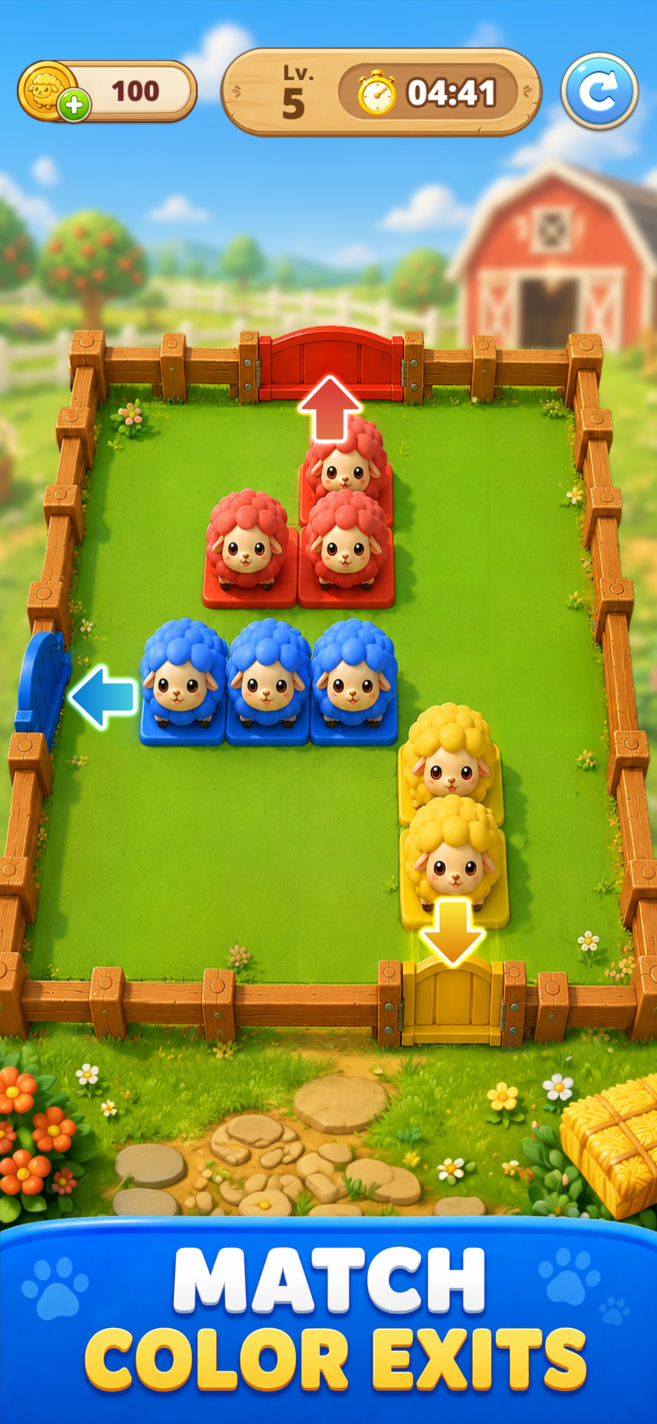 Sheep Slide: Unblock Jam Farm