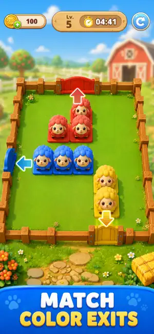 Sheep Slide: Unblock Jam Farm screenshot 1