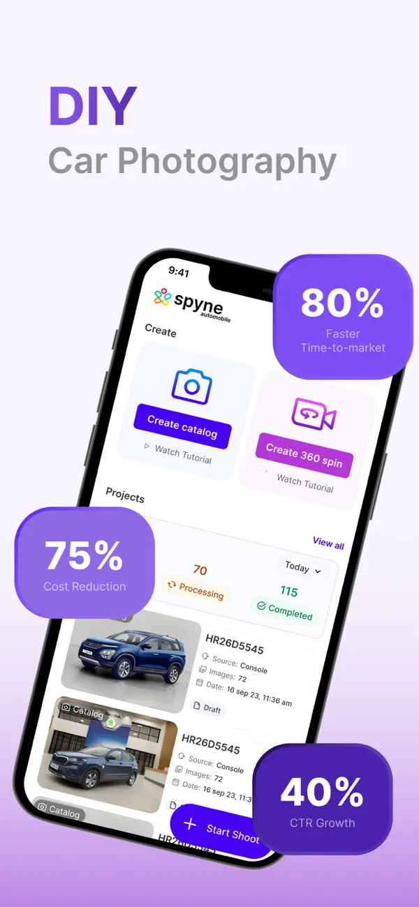 #2. Spyne Automotive (iOS) Göre: Albumm.ai