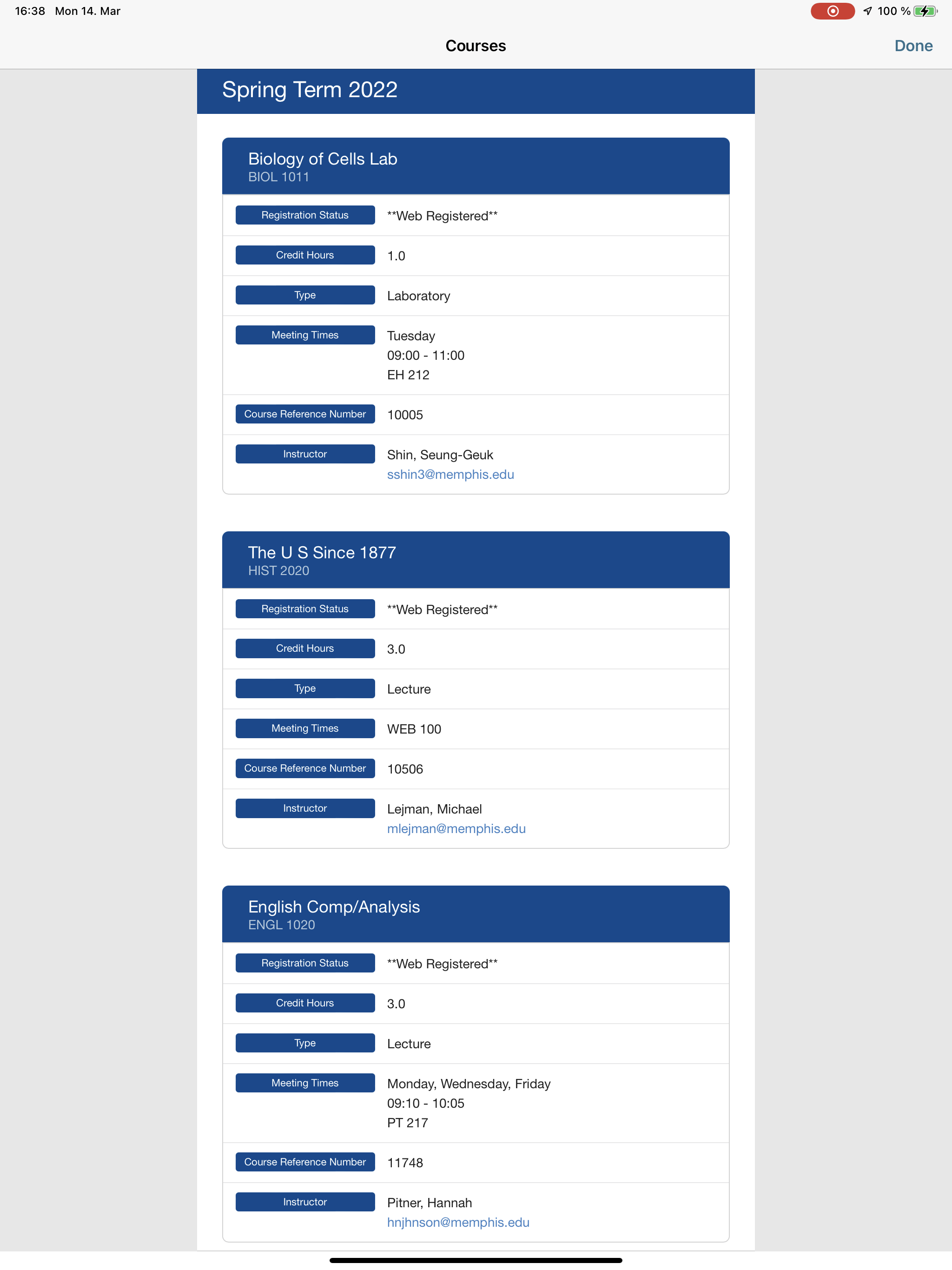 The University of Memphis screenshot 12