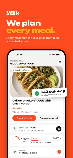 Yolk: Meal Plan & Recipes screenshot 1