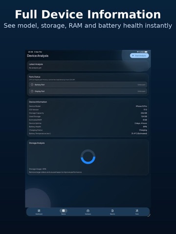 Device Doctor Battery Test iPad screenshot