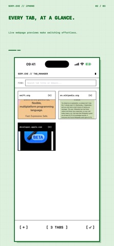 Scry.exe - the retro browser screenshot
