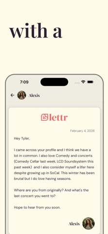 Lettr Dating iPhone screenshot