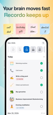 Recordo: ADHD Planner & Focus screenshot