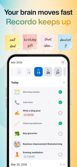 Recordo: ADHD Planner & Focus Screenshot 1 of 6