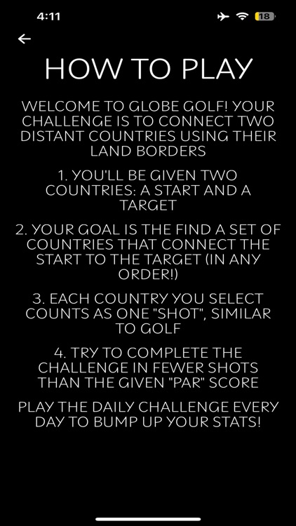 Globe Golf Geography Challenge