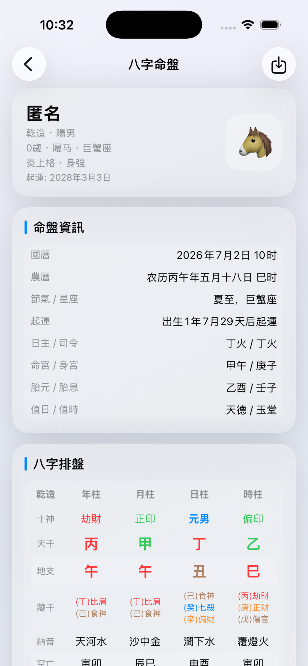 八字命盤 screenshot 3