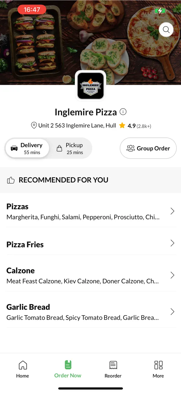Screenshot #2 pour Inglemire Pizza Hull.