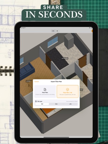 Floor Plan: Room Scanner iPad screenshot