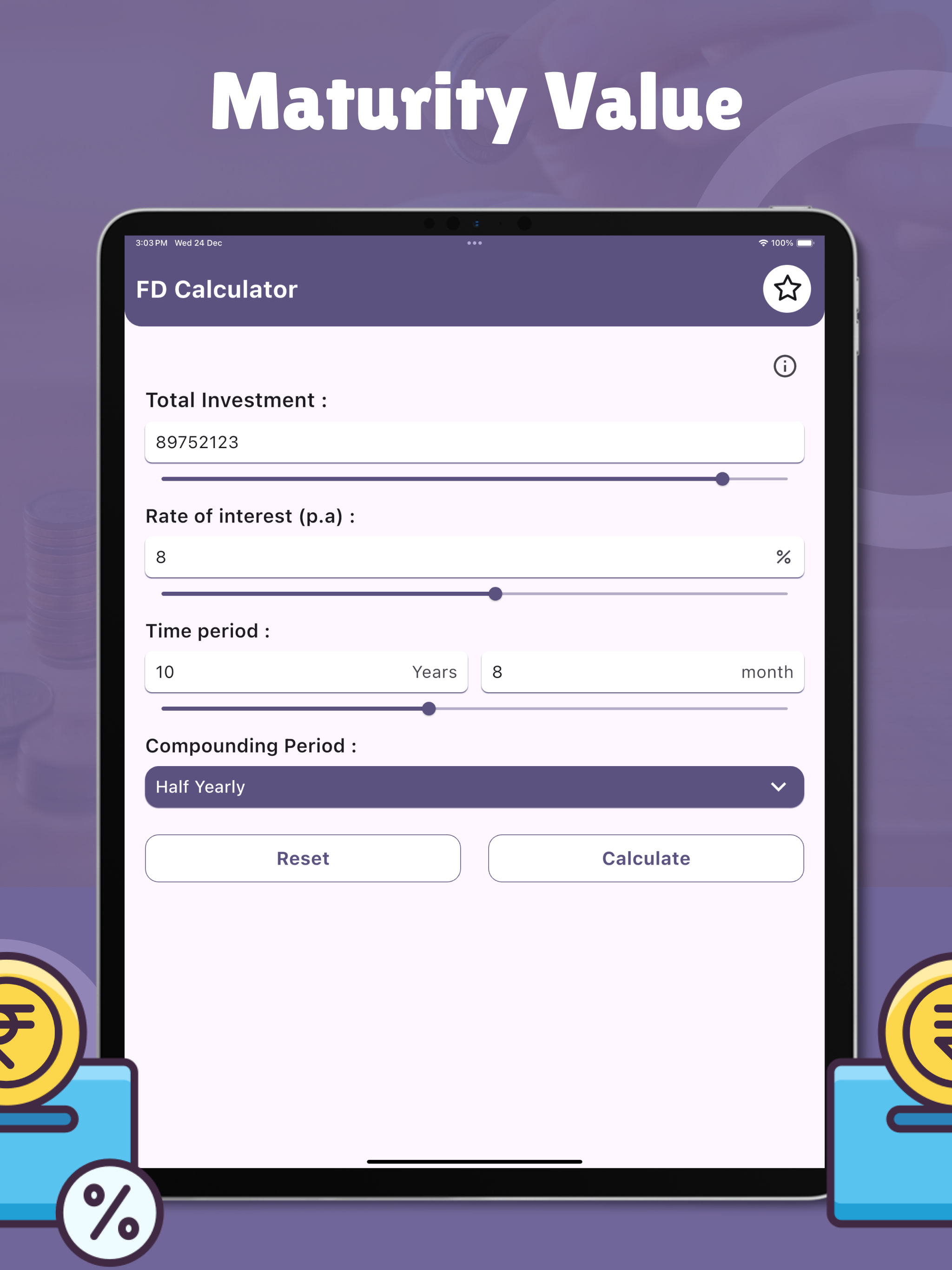 FD Deposit Calculator