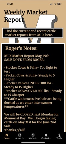 McDaniel Livestock Exchange screenshot