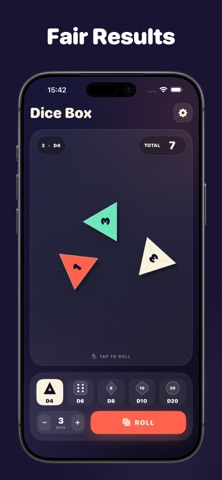Dice Box - Quick Dice Roller iPhone screenshot