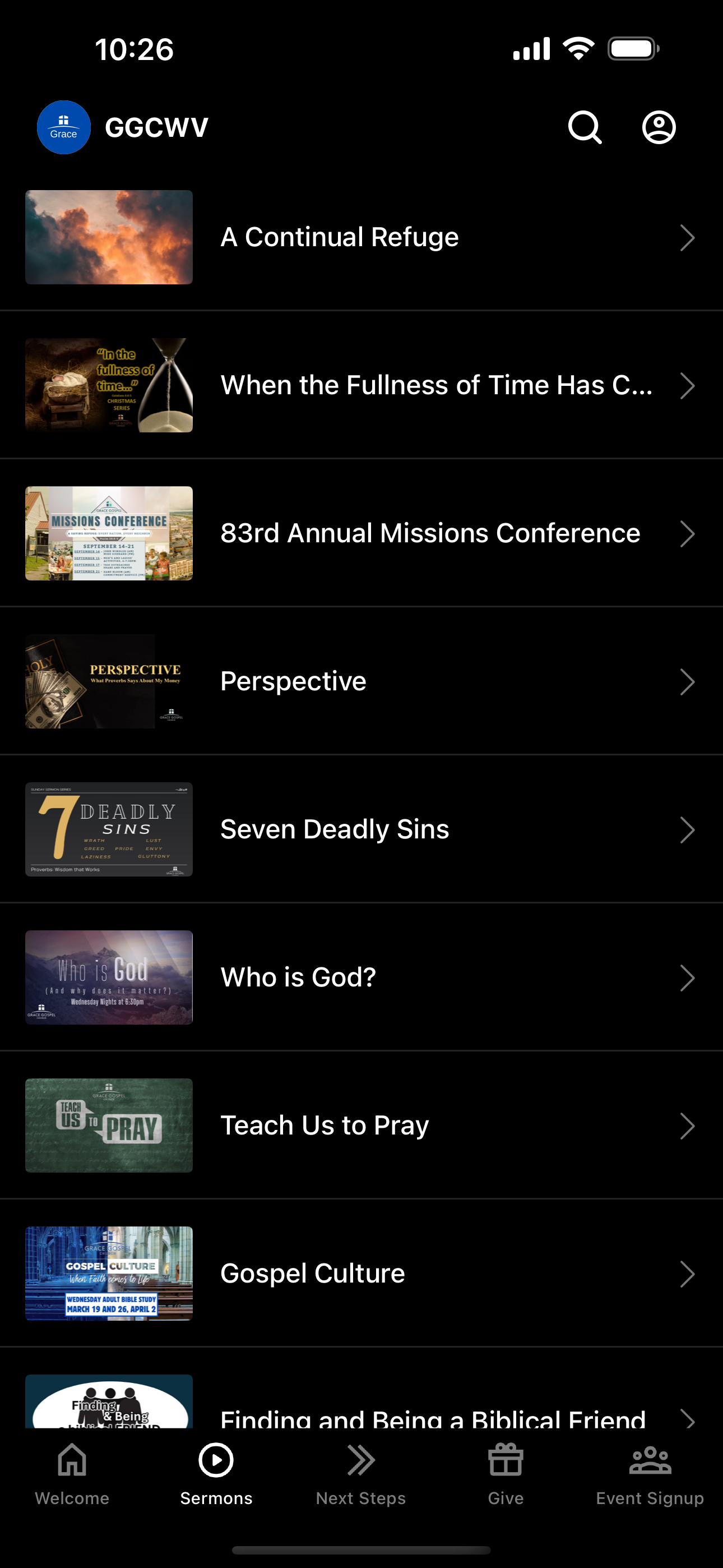 Grace Gospel Church screenshot 2