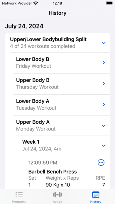 GymPath: Workout Tracker / Log Screenshot