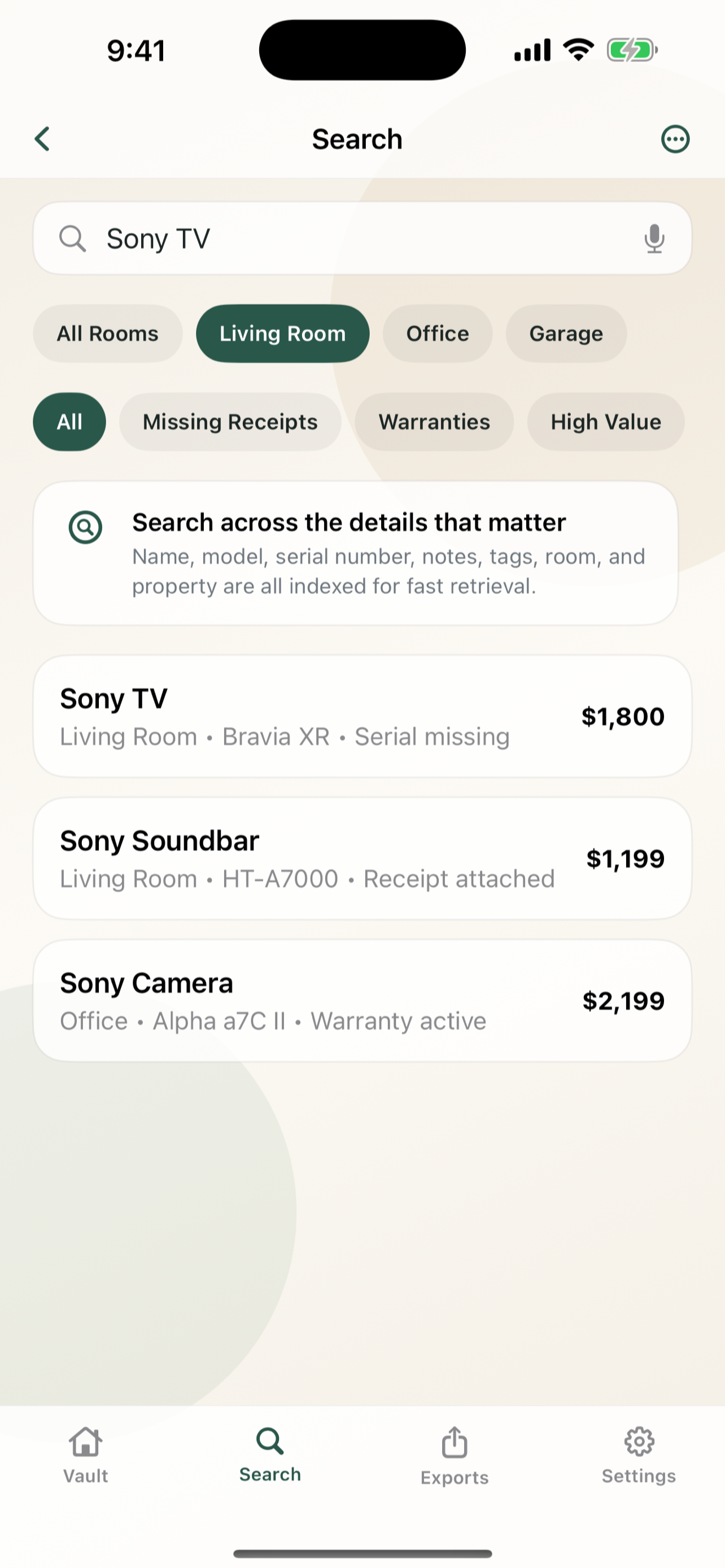 Home Inventory Vault