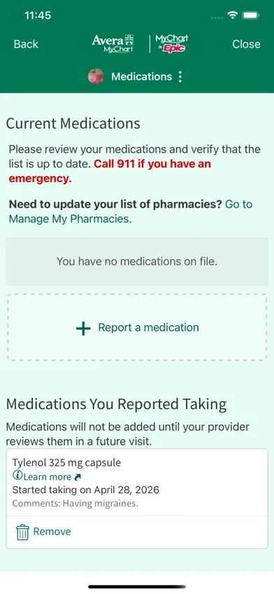 Avera MyChart screenshot 4