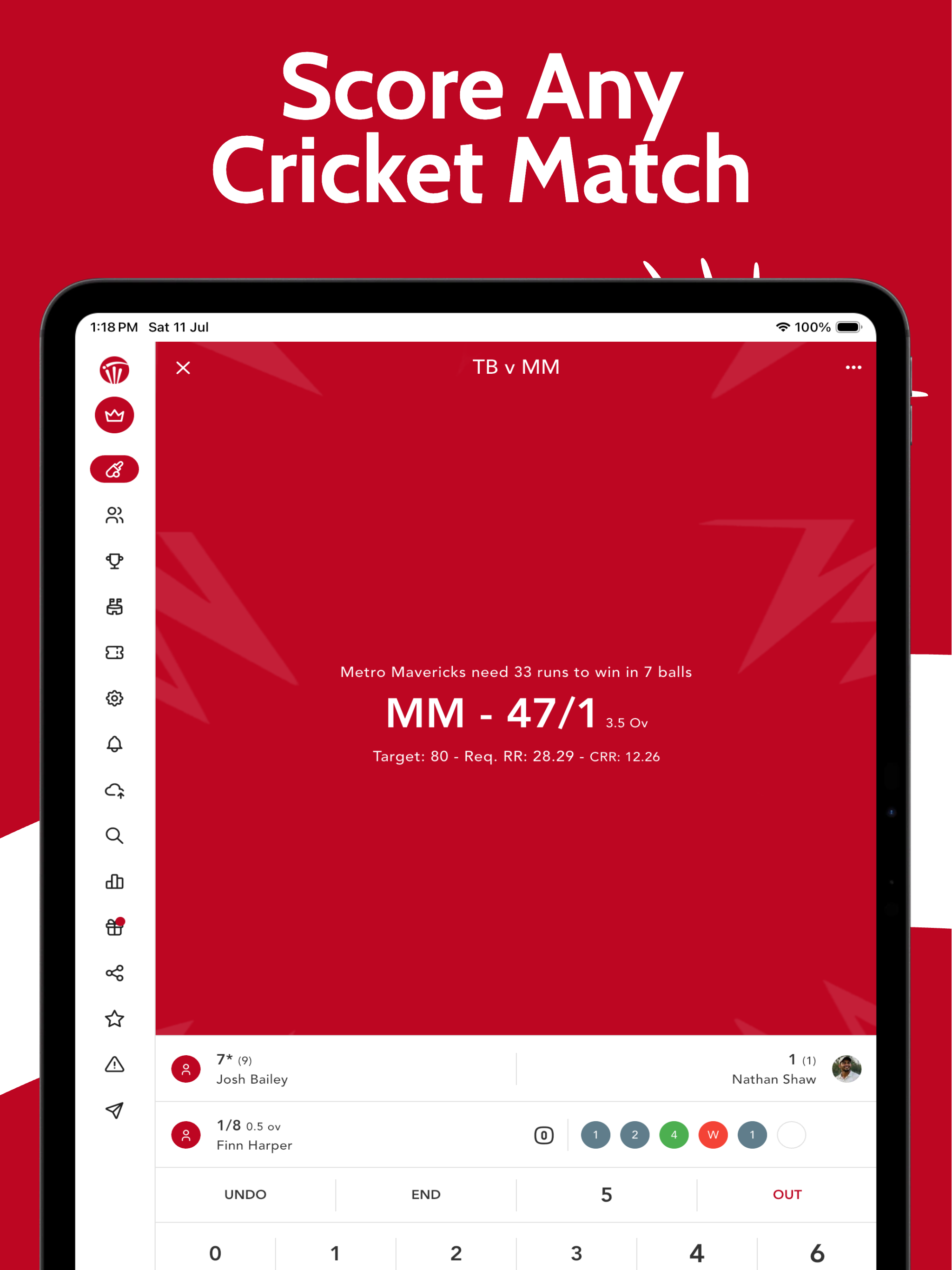 CricScorer-Cricket Scorer App screenshot 9