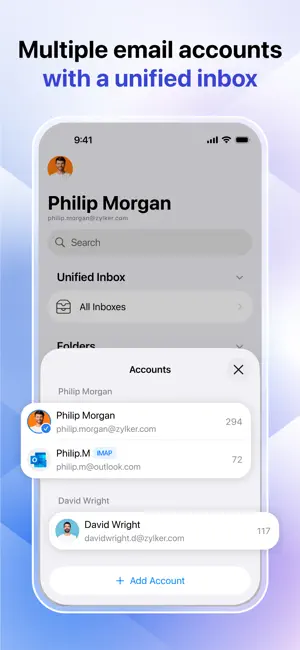 Zoho Mail - Email and Calendar iPhone screenshot 2