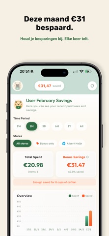 Spaartje - slim boodschappen iPhone screenshot