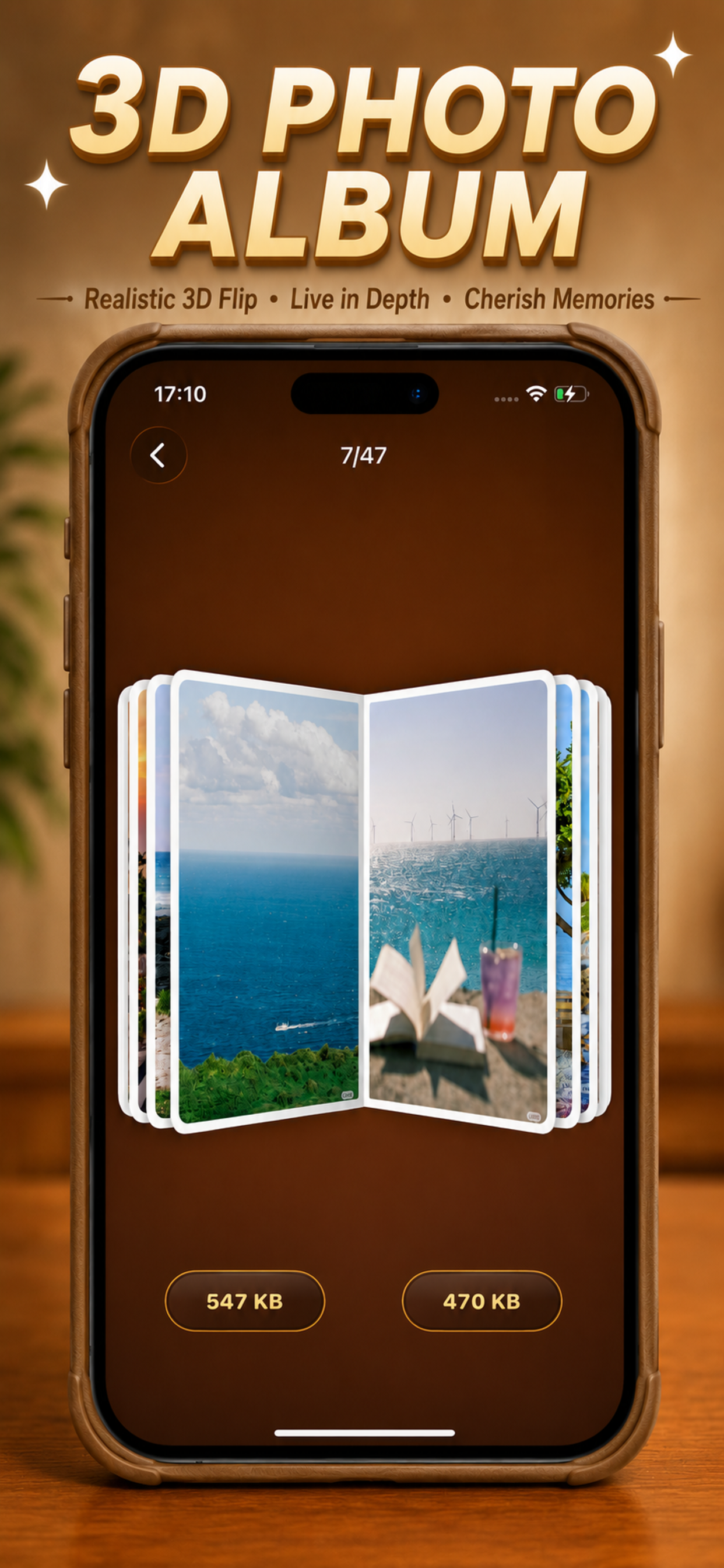 FlipPhotos：3D Flip Photos screenshot 2