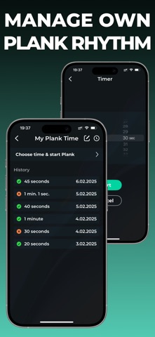 Plank Workout 30 day challenge iPhone screenshot