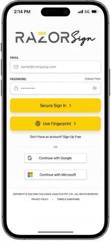 RazorSign iPhone screenshot