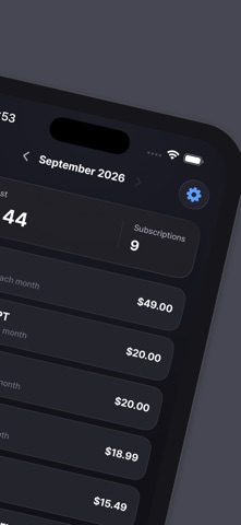 Monthli - Subscription Tracker Screenshot 2 of 5