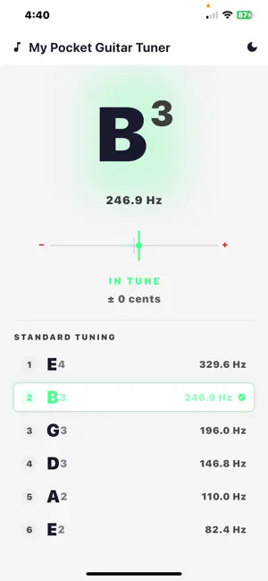 My Pocket Guitar Tuner screenshot 2