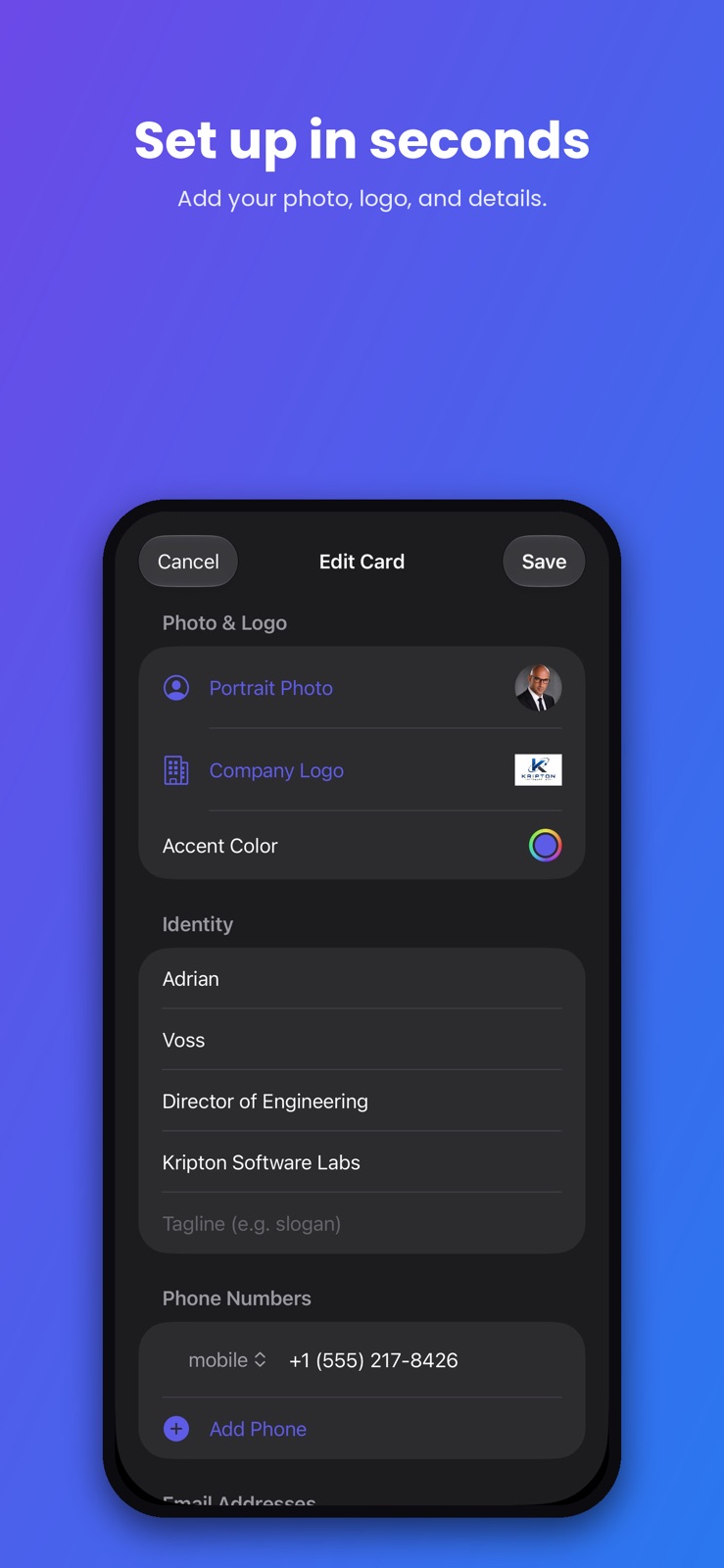 IntroCard – QR Business Card iphone screenshot 4